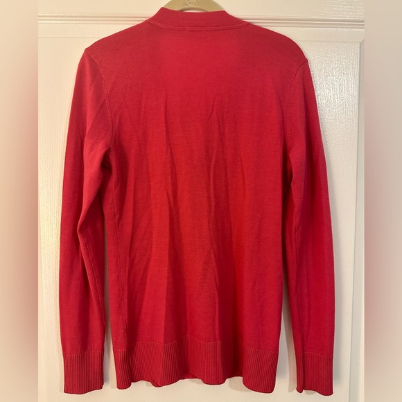 Tory Burch Wool Logo Button Cardigan - Picture 3 of 5